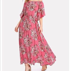Off the shoulder Boho Swing dress